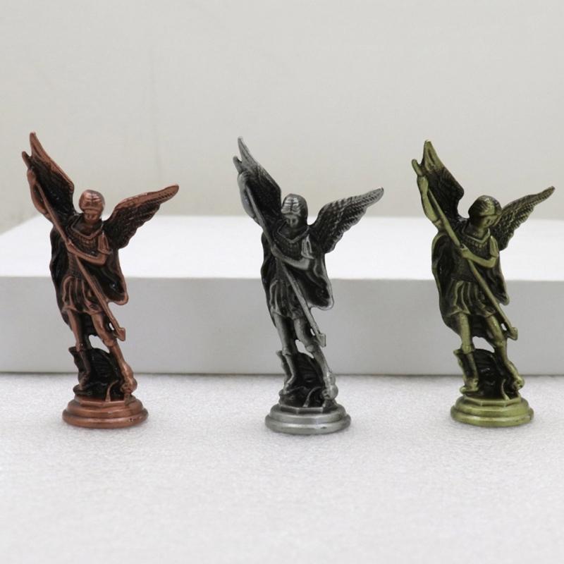 Modern Crafts Centerpieces Metal Statue Tabletop Office Guardian Ornaments Religious Guardian Decorations Photo