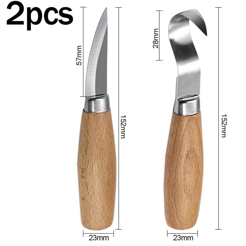 Wood Carving Knife Chisel Hook Knife Carving Tools Ergonomic Woodworking Spoon Durable Crooked Beginners Sculptural Professional