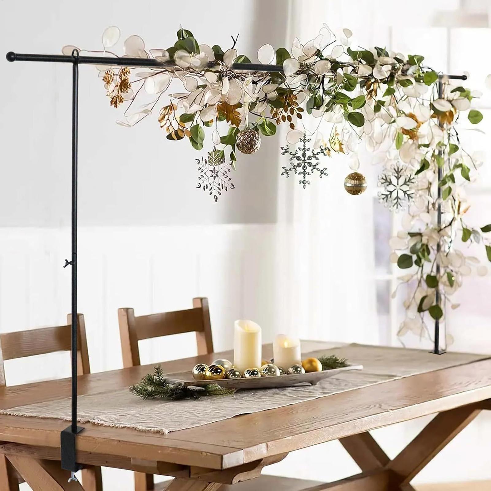 Balloon Arch Stand Adjustable Table Arch with Clamps Dining Background Rack for Daily Swing Event Catering Wedding Halloween cm