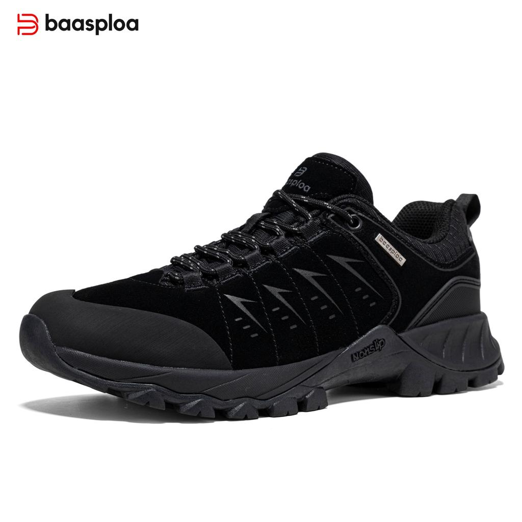 BAASPLOA Herren Outdoor Bergsteigerstiefel Rutschfest Bequem Outdoor Strapazierfähig Wanderschuhe Herren Herbst/Winter Herrenschuhe Aktion