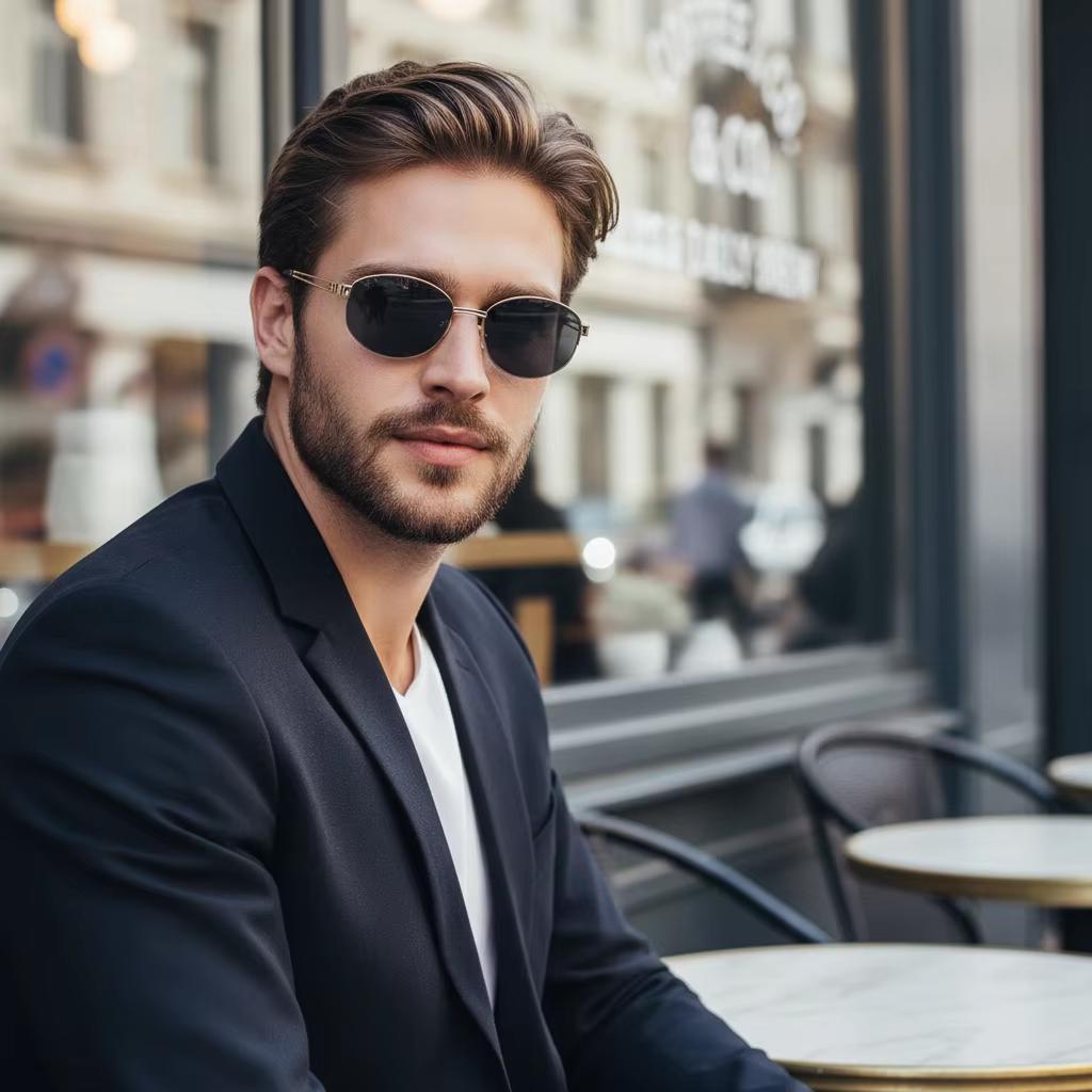 Xiaomi Glasses for Woman, Man Sunglasses – Oval Metal Frame UV400 Sunglasses, Fashionable Outdoor Sun Glasses