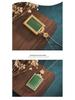 Aieryuan Chinese Ethnic Jade Pendant Necklace - Natural Green Chalcedony Peaceful Square for Men and Women