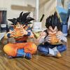 In Stock Wukong Vegeta Gnawing On Hamburgers Figure Fun Sitting Posture Wacky Anime Model Collection Desktop Ornament Toy Gift