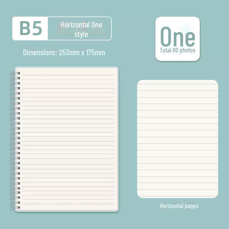 

Утолщенный блокнот формата А5 с горизонтальной сеткой