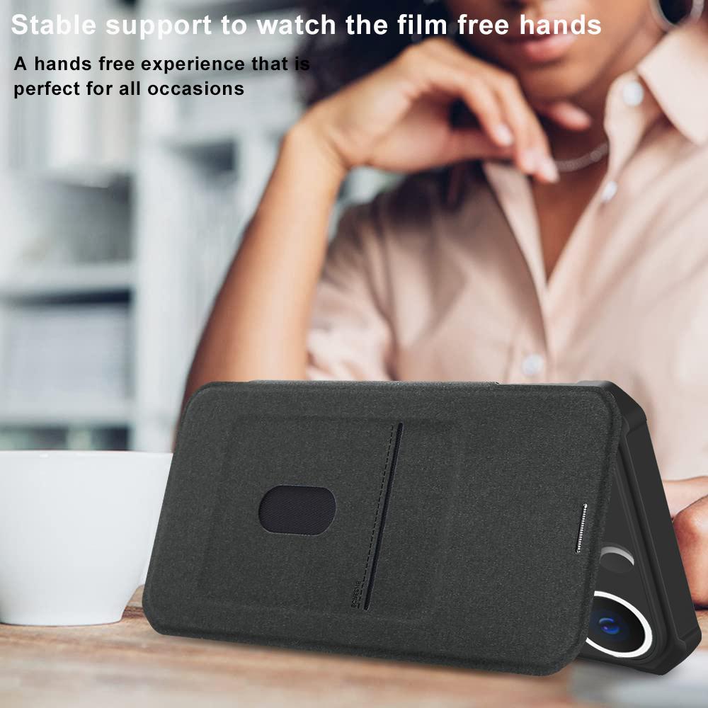 Flip Wallet Magnetic Leather For Magsafe Case For Iphone 14 Pro Max 13 12 11 Xr X Xs 14plus Card Slots Stand Transparent Cover
