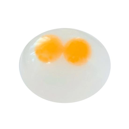 

1/2/3 шт. Прозрачная игрушка-пищалка для желтка яйца Образовательная игрушка от тревоги Яйцо с одним или двумя желтками Игрушка-антистресс Мягкий эластичный мячик-яйцо Сувениры для вечеринки 1pc