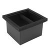 Black Rubber Coffee Knock Box Stainless Steel Bottomless Knock Box  Commercial Coffee Shop