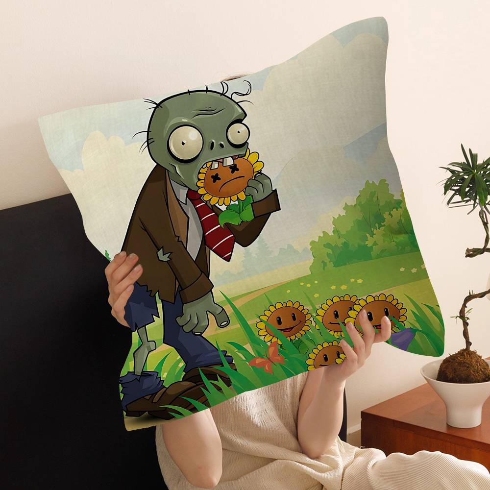 Game Plants Vs Z-Zombies 45*45Cm Cushion Cover Pillow Cover Decor Pillowcase Home Pillowcase For Couch Pillow