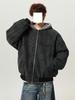 Men's American Retro Hooded Mountain Jacket - Winter Casual Velvet-Lined Cotton with Fur Collar