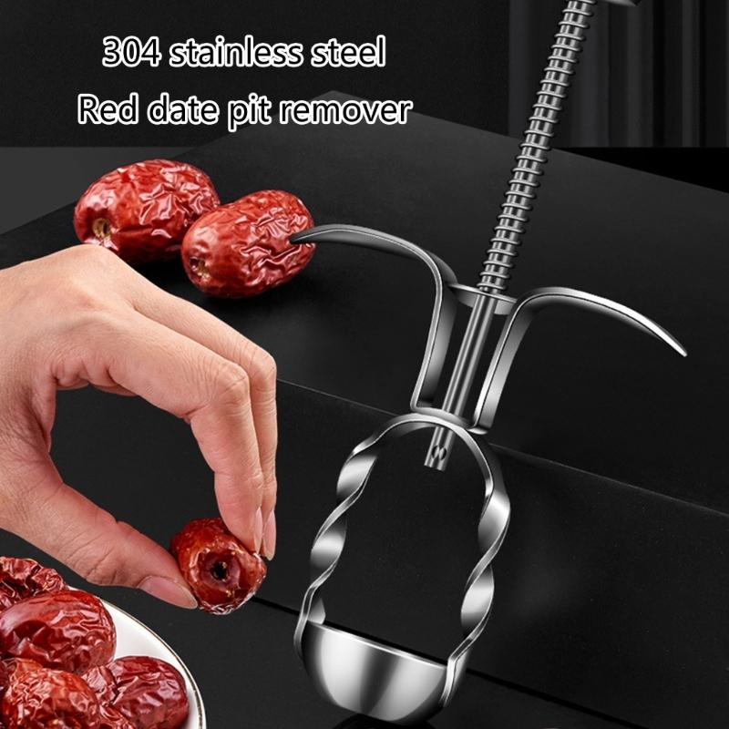Praktisches Werkzeug Entferner Fruchtkernentferner Fruchthilfsmittel Material aus Edelstahl Küche Kirschenentkerner für Obst