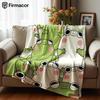 Coperta in Flanella con Stampa Cartoon Anime Cuori di Rana, Morbida e Calda, Plaid per Camera da Letto Bambini, Divano, Ufficio, Auto, Natale