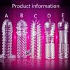 Adult Penis Sleeve Reusable Condoms Sex Toys for Men Delay Ejaculation G Spot Stimulation Safer Contraception Cock Ring Extender