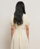 GENERALIDEA Striped V-Neck Puff Long Dress [Vanilla] / Gf2Lop514