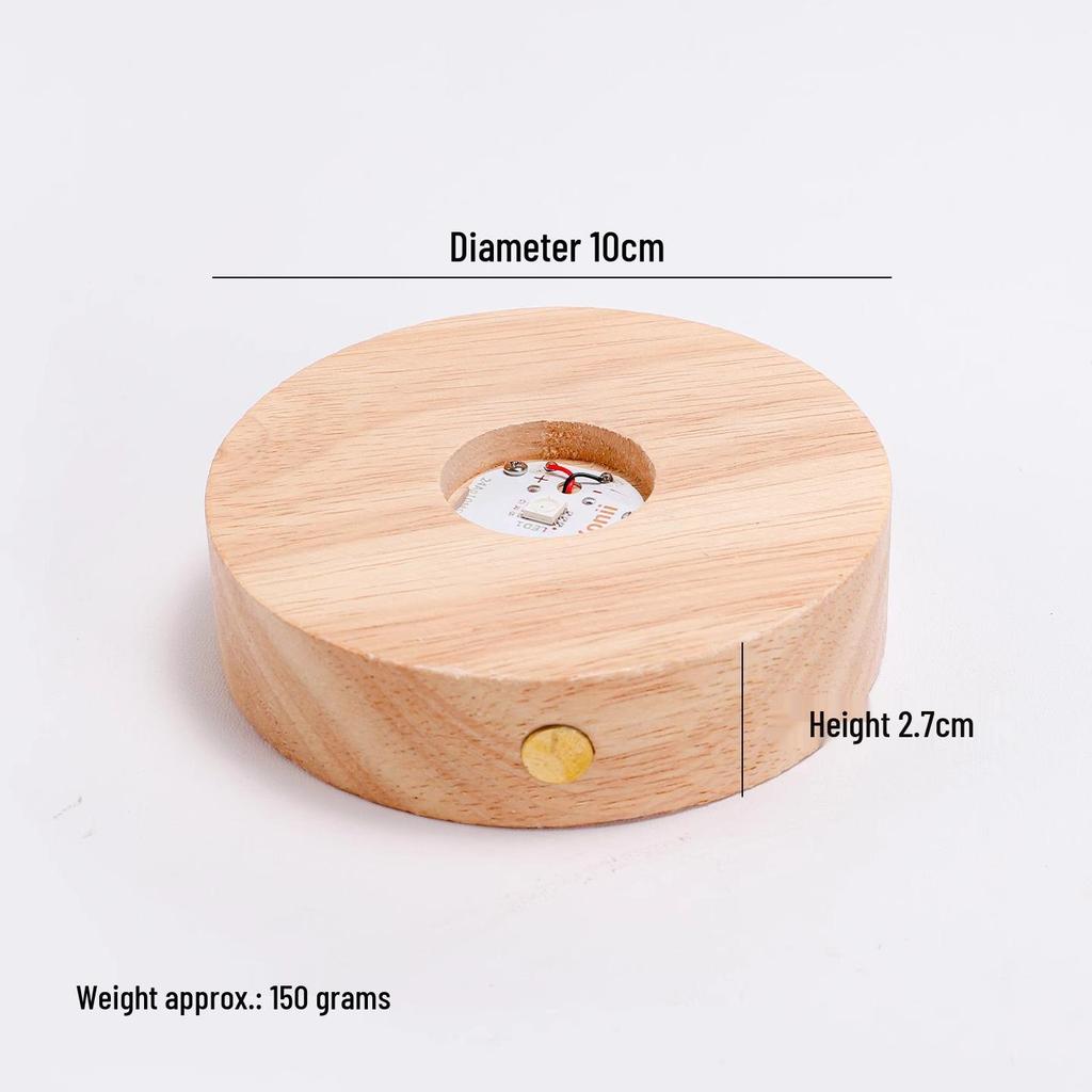 Luksusowa Podkładka Drewniana z Podświetleniem na Kieliszki do Wina i Koktajle