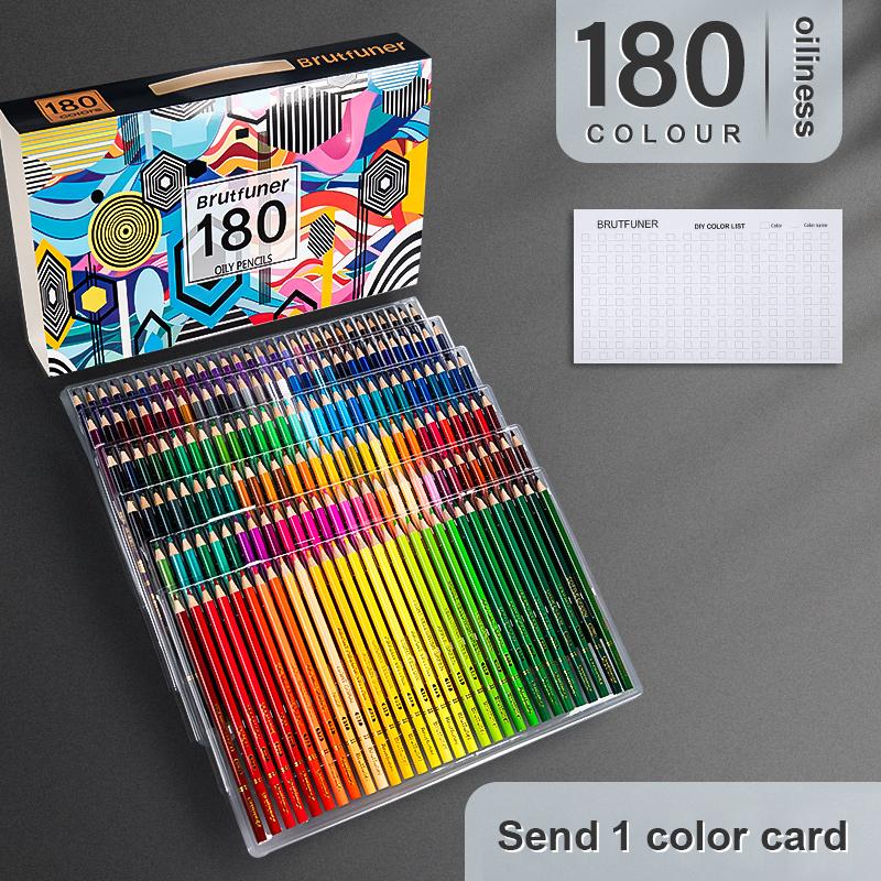 

24-180 цветов масляные цветные карандаши водорастворимые карандаши с деревянной ручкой набор для рисования и эскизов