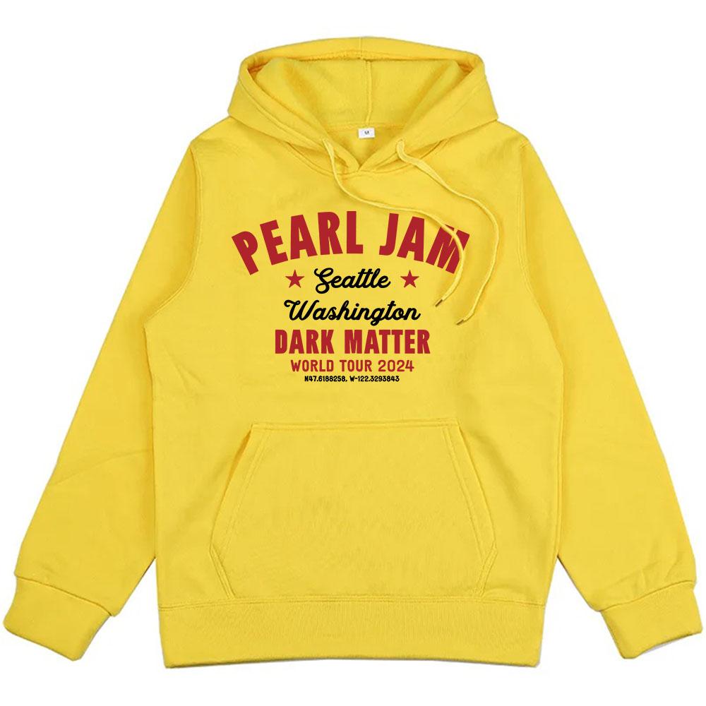 

Світловий Тур 2025 Худі Pearl Jam Сіетл Вашингтон Светри Чоловічий/Жіночий Одяг Хіп-Хоп Унісекс Вуличний Стиль З Принтом M жовтий