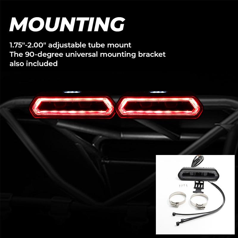 High Mount Brake Light For Car ATV Polaris RZR 1000 800 900 XP Ranger Rear Chase LED Light Bar Running Brake Reverse for Can-Am