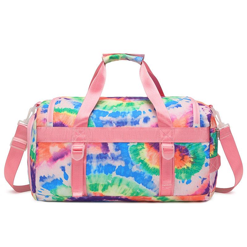 Fashion Tie Dye Travel Bag Sports Yoga Fitness Bag Large Capacity Waterproof Casual One Shoulder Oblique Cross Travel Bag