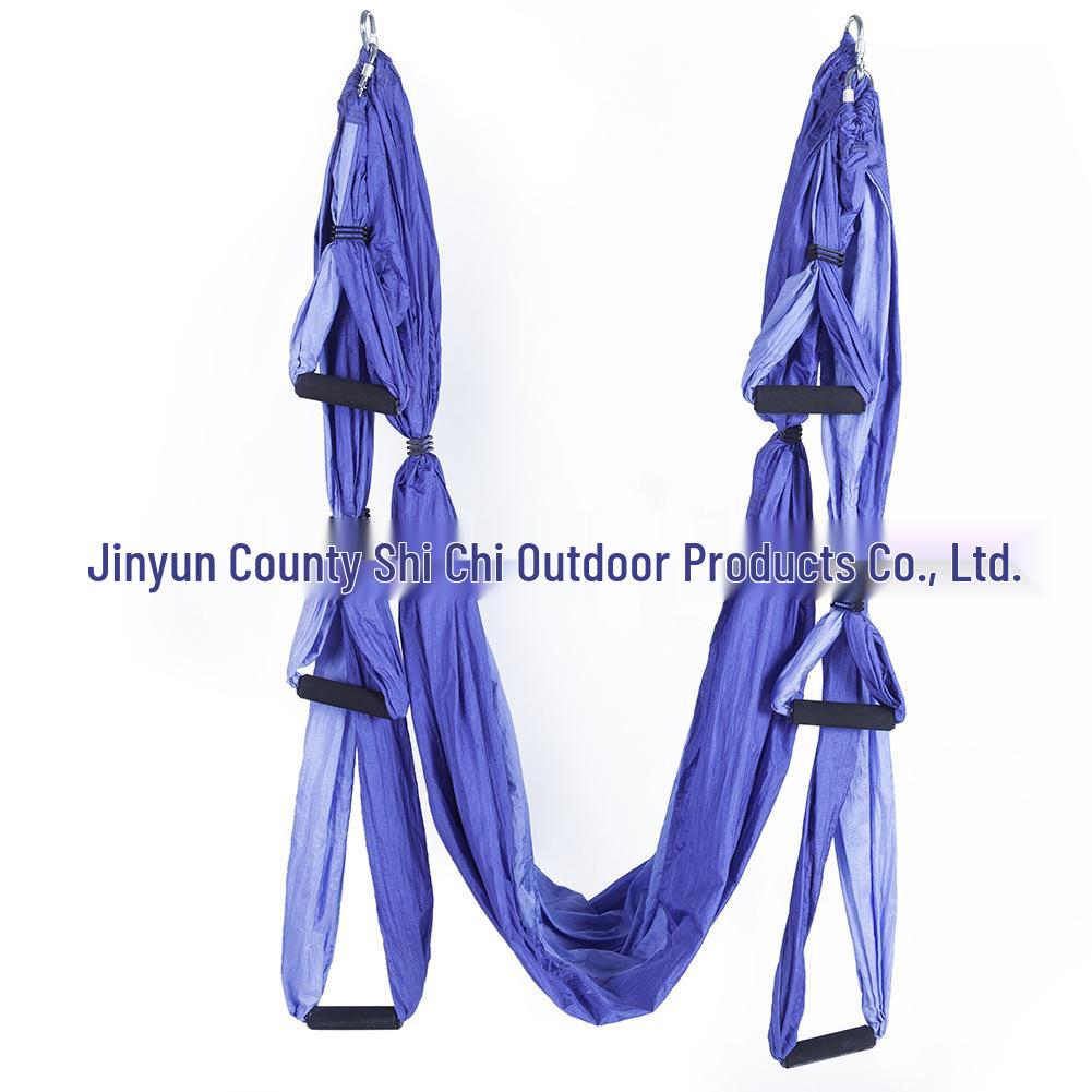 Aerial Yoga Hammock with 6 Handles - Non-Elastic Nylon for Studio Inversion Fitness