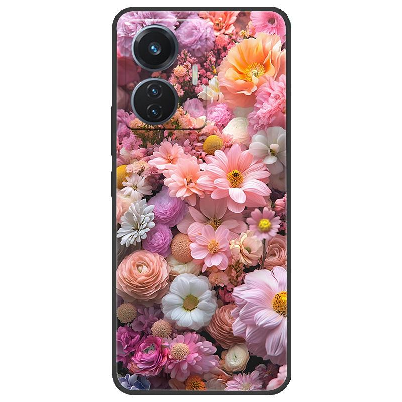 For Vivo T1 4G Y55 4G iQOO Z6 44 W V2153 Case Marble Soft Matte Silicone Back Cover For Vivo T1 44W Full Coverage Phone Shell