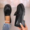 Fashion Women's Shoes 2024 New Versatile Fashion British Style Thick-soled Women's Loafers Classic Versatile Round-toe Women's Shoes