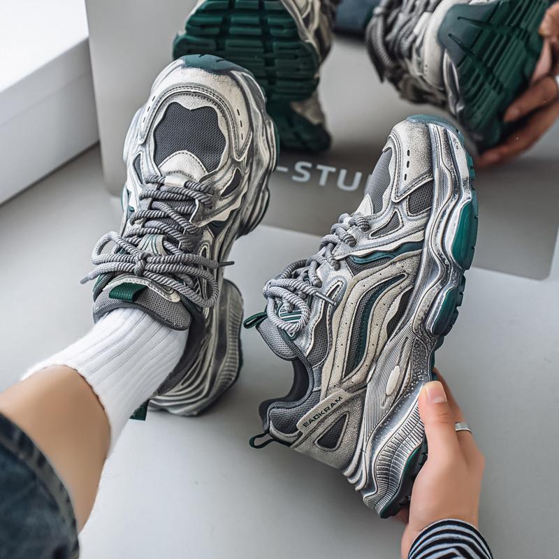 Summer new retro dad shoes platform sneakers polished and old breathable casual shoes