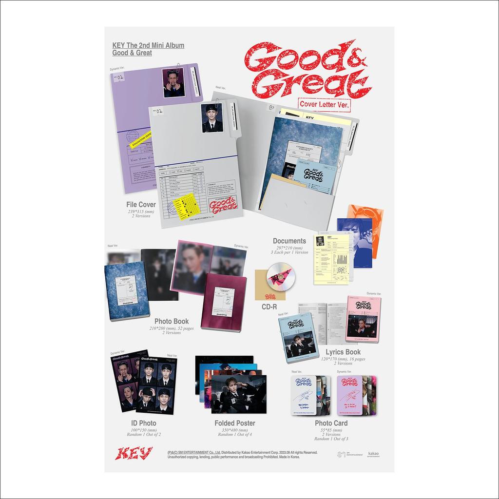 KLAWISZ(SHINEE) Dobry i świetny list motywacyjny(Papier) wer.