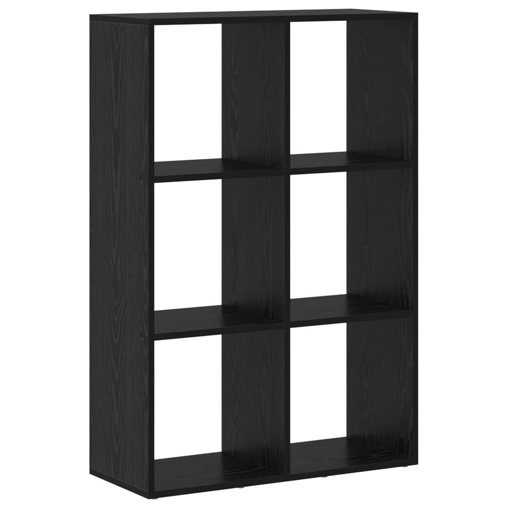 Bookshelf Black Oak Effect 69.5 x 29 x 103.5 cm