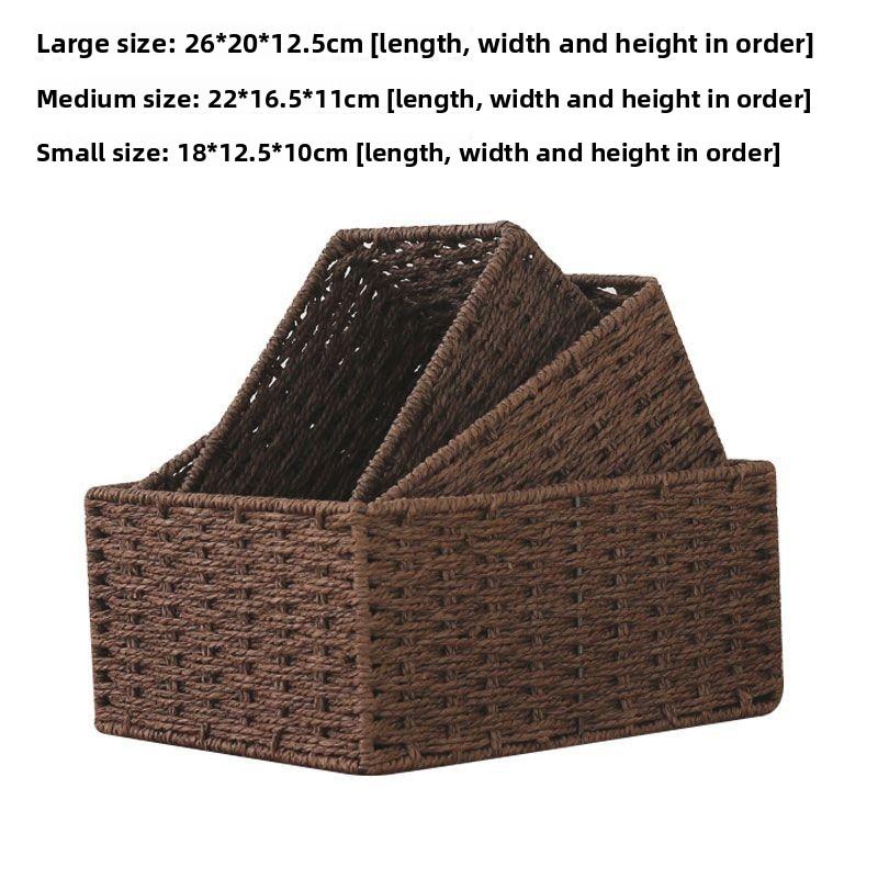 3PCS/Set Wicker Baskets for Organising Pack of Nesting Storage Baskets for Shelves Wicker Storage Baskets for Bathroom Shelf
