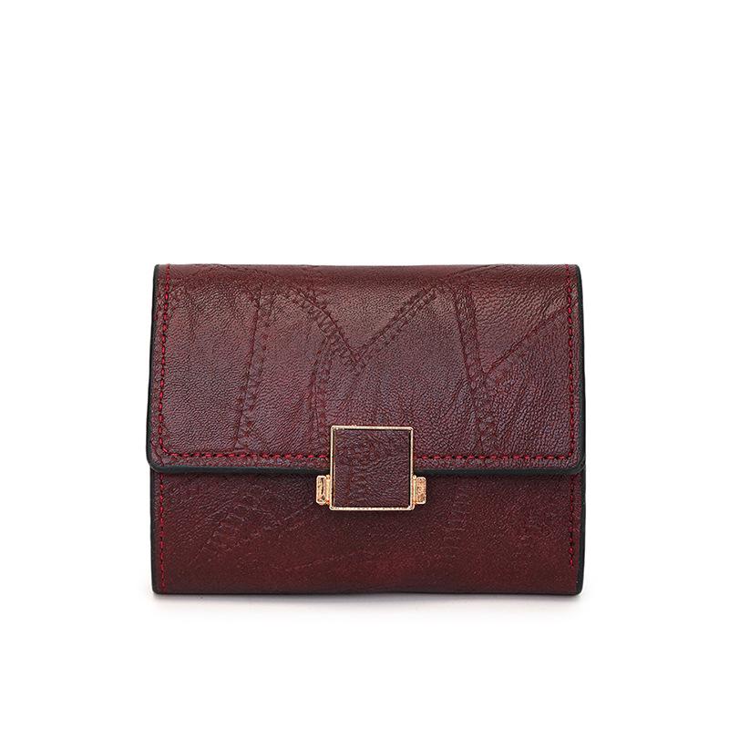 2025 Women's Crocodile Pattern Wallet: Multi-Card Foldable Coin Purse with Snap Button