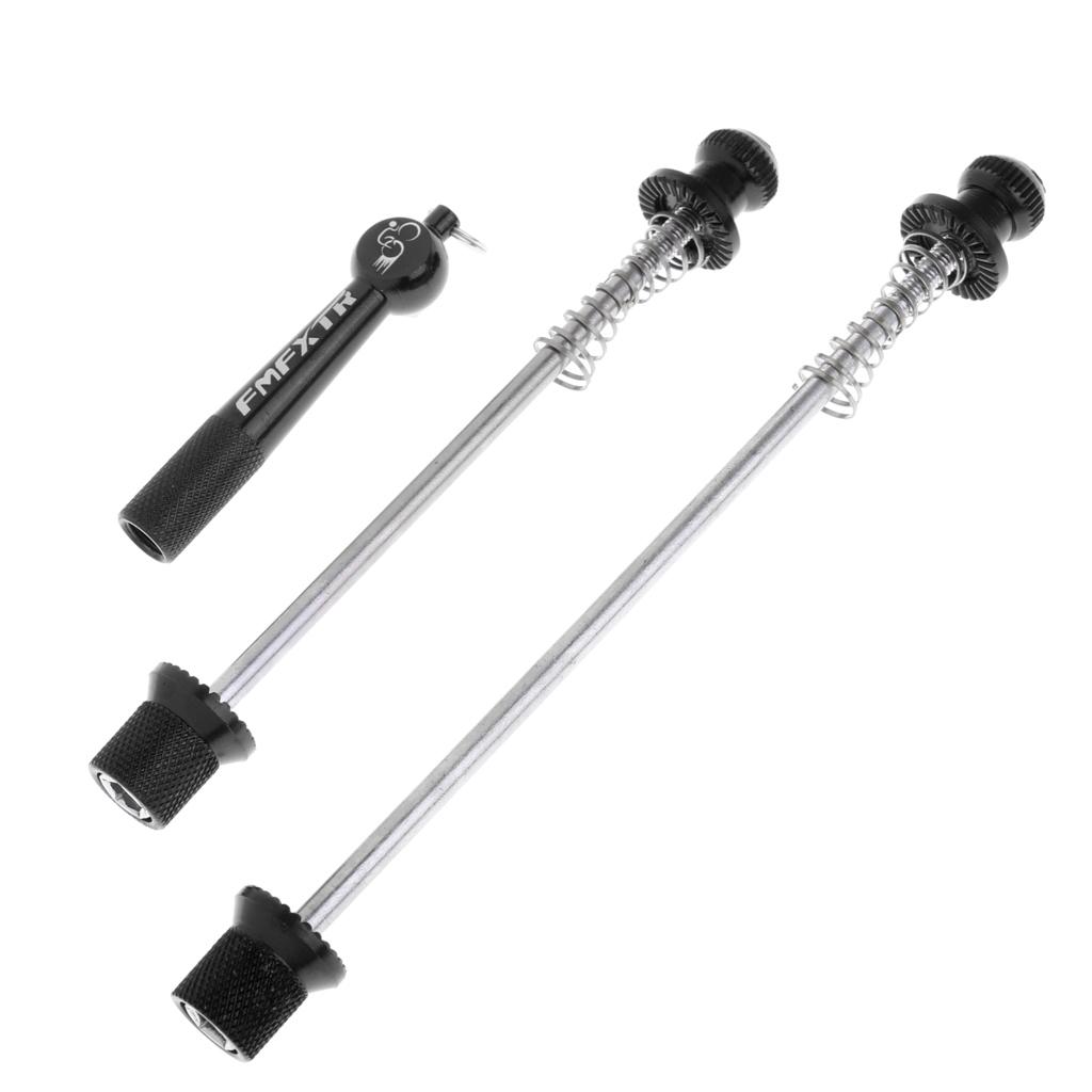 Security Bicycle Wheel Hub Skewers Aluminum Alloy Quick Release Anti Theft Axle for Road MTB