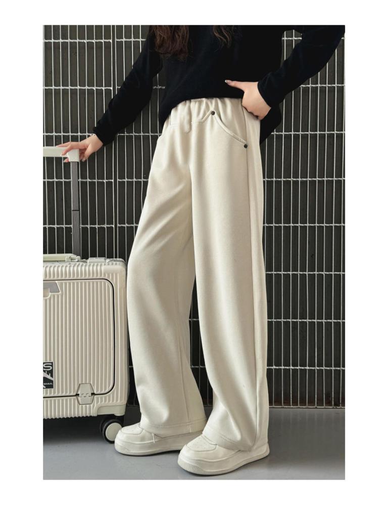 Lässige Mädchen-Sweathose mit weitem Bein - Frühjahr/Herbst 2025 Kollektion für Mittelschülerinnen