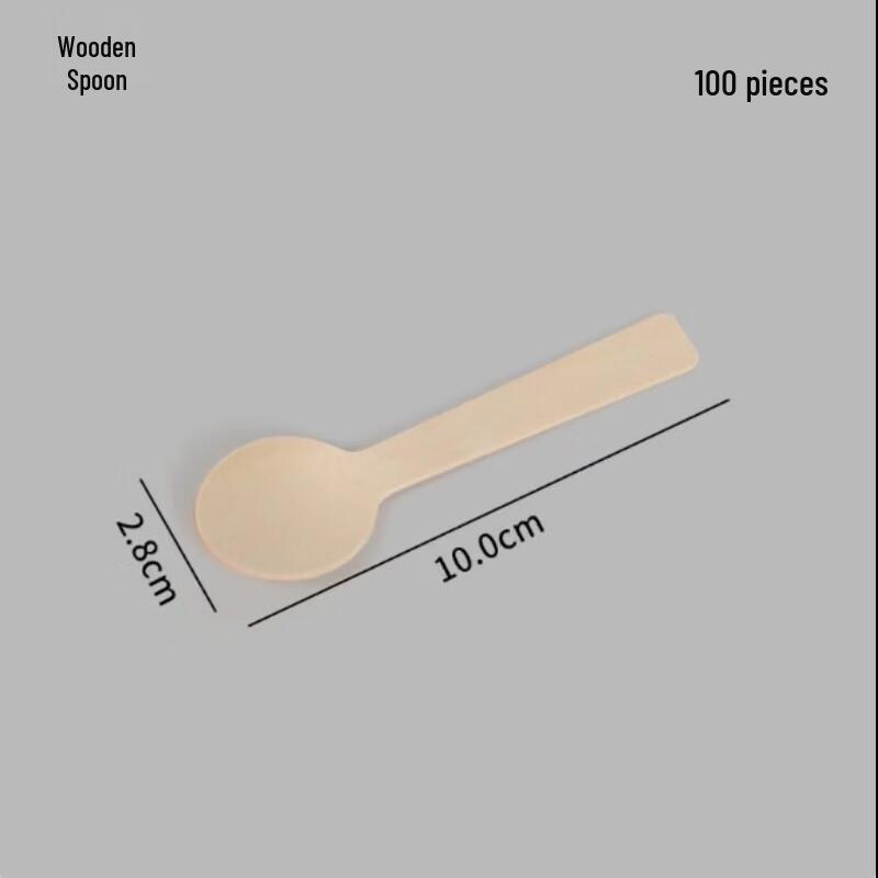 St. Belle Disposable Wooden Ice Cream Spoons