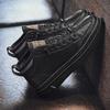 New autumn sub-fleece warm high-top board shoes casual leather shoes Martin boots trendy shoes