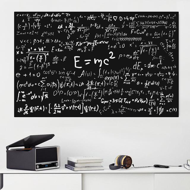 E Mc2 Jakość Formuła List Płótno Malarstwo Making Matematyczne Zdjęcia Ścienne Mural Plakaty i Reprodukcje Pokój Wystrój Domu Bez Ramki