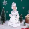 Silver-White Sequin Snegurochka Christmas Doll
