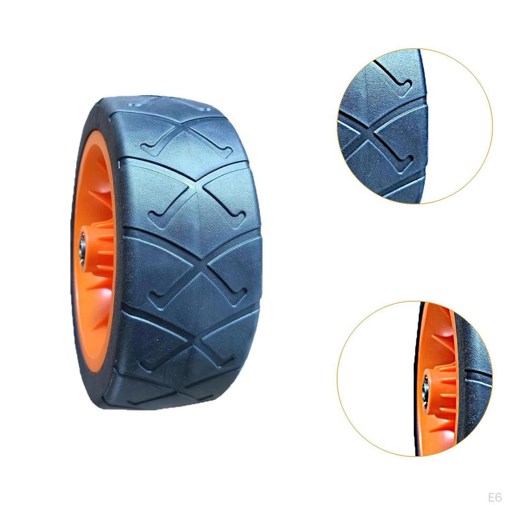 PVC Solid Wheel for Garden Utility Carts Repair Parts Heavy Duty Multifunctional Muddy Terrain