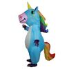 Colorful Unicorn Inflatable Cartoon Mascot Costume for Christmas Party