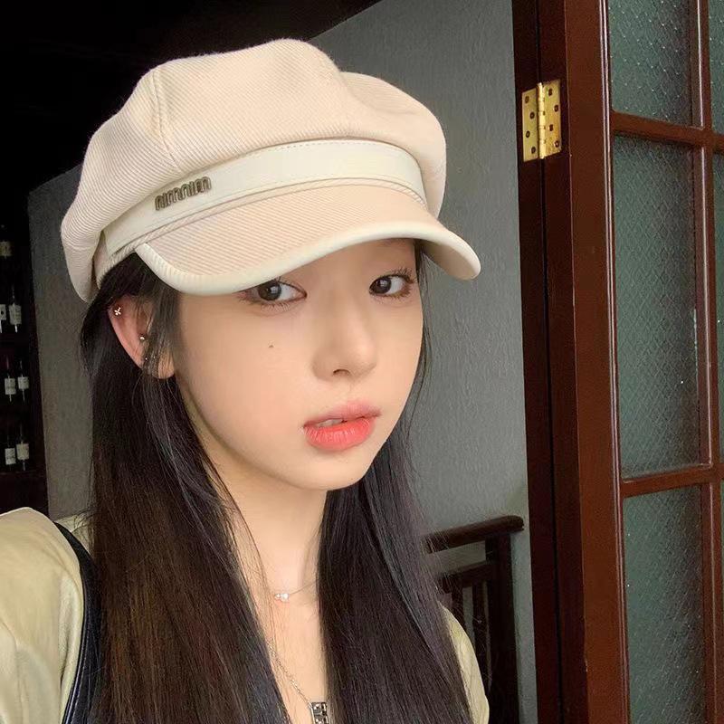 Women's Retro Octagonal Melaard Hat, Korean Style Winter Fashion for a Small Face