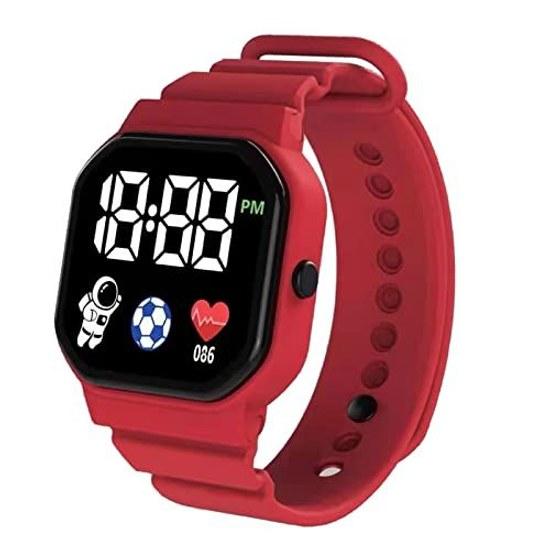 Unisex Square LED Digital Waterproof Sports Watch Electronic Wristwatch Comfortable Wear Men Women Students
