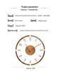 Transparent Creative Wall Clock for Living Room - Decorative Home Clock with Numbers