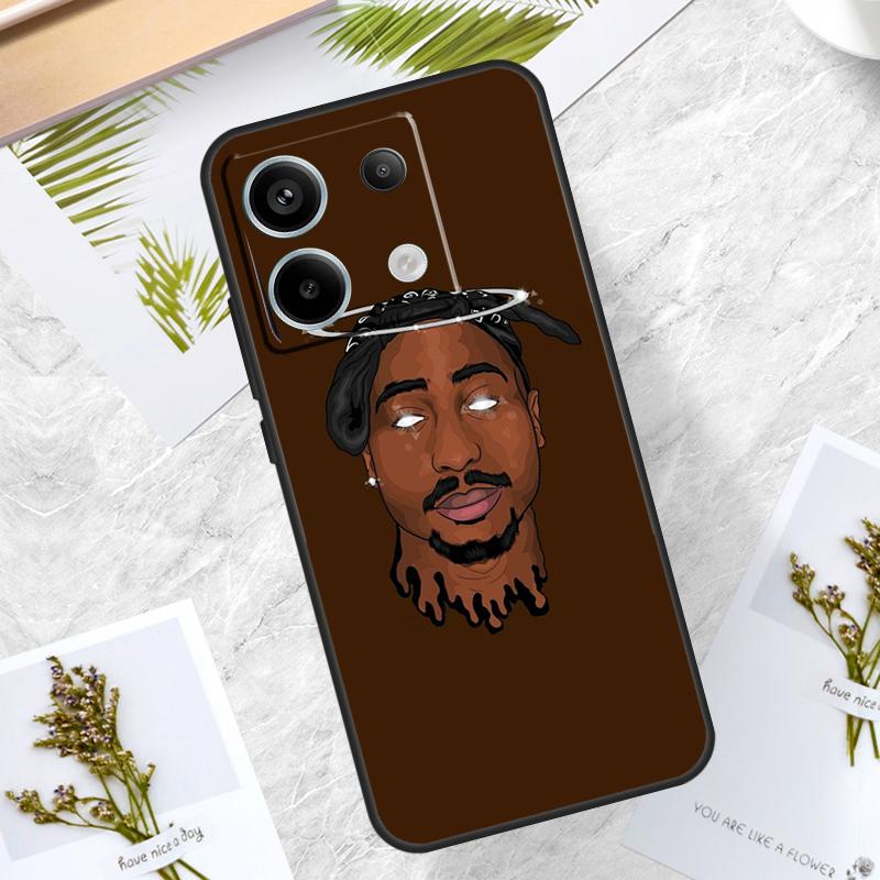 Rapper 2pac Singer Tupac Case For Xiaomi Redmi Note 14 13 12 11 10 9 15 Pro Plus Redmi 13C 14C 15C 10C 12C 15 Cover