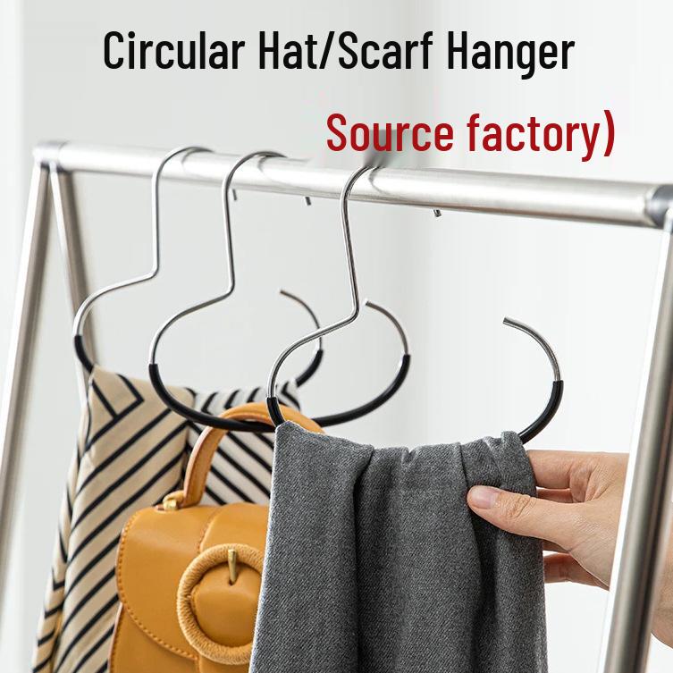 Multifunctional Non-Slip Round Hanger for Hats, Scarves, and Belts