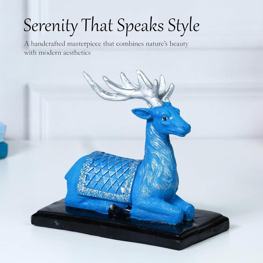 Peaceful Deer Sculpture for Home or Office: A Perfect Blend of Natural Elegance and Soothing Tranquility