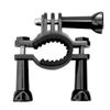 Universally Bike Handlebar Mount For Action Cameras Fit 15 To 20mm Round Tube With Adjustable Silicone Grip Steel Screws