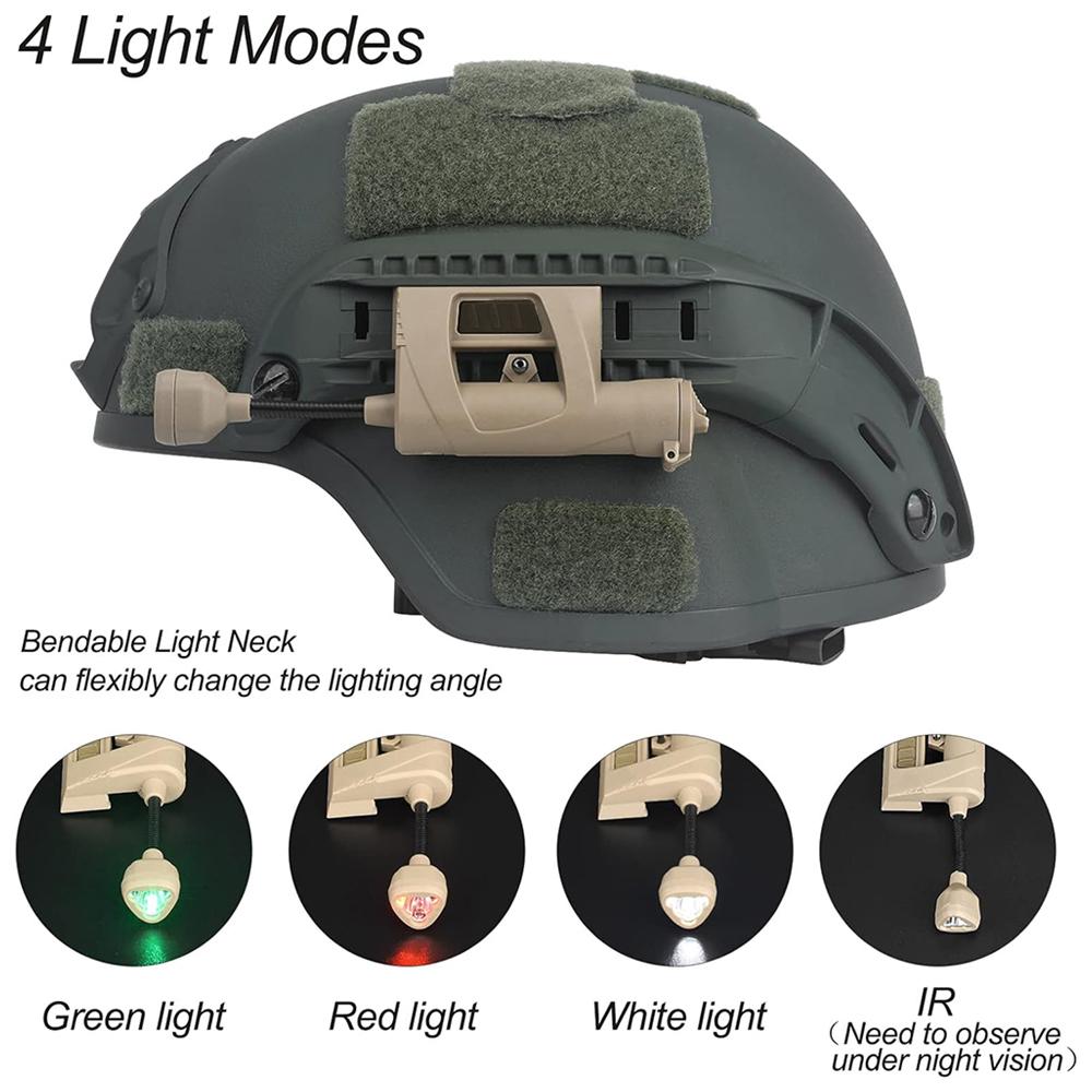 Tactical Helmet Light 4 Modes MPLS CHARGE LED Hunting Helmet Flashlight Outdoor Military Headlamp for Hunting Camping
