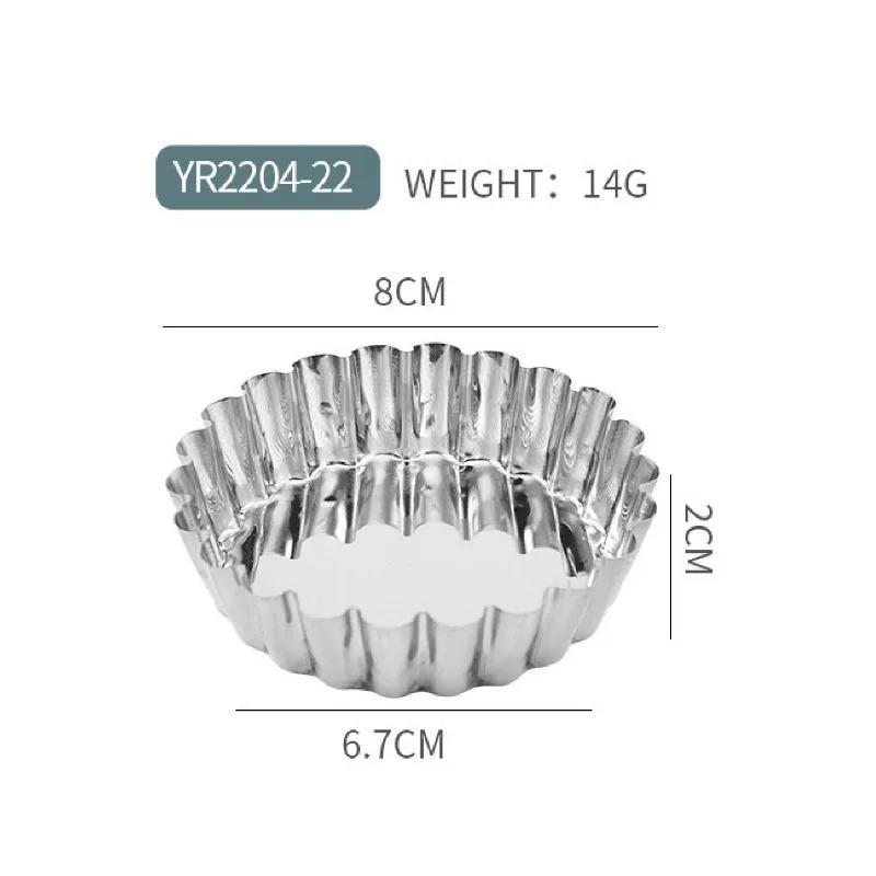 Mini Aluminum Alloy Tart Molds Cupcake Cookie Pudding Pie Mould Non-stick Party Baking Tools Muffin Cups Pastry Accessories
