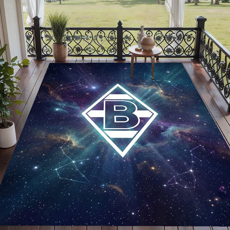 Soft Floor Carpet Borussia Mönchengladbach Pattern Area Rug Decorative Mat For Home Room Decoration