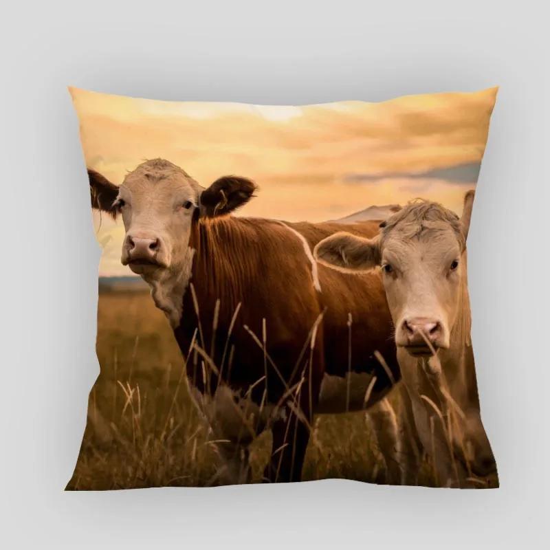 Animals Cow Pillow Cover Customize Pillowcase Modern Home Decorative Pillow Case For Living Room 45X45cm,40X40cm