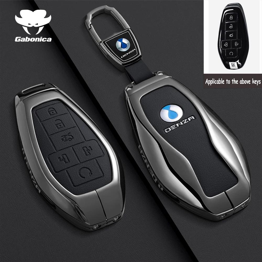 Fashion Car Key Case For Denza N9 D9 B5 B8   Keychain Smart Remote Protection Cover Shell Housing Holder Fob Accessories